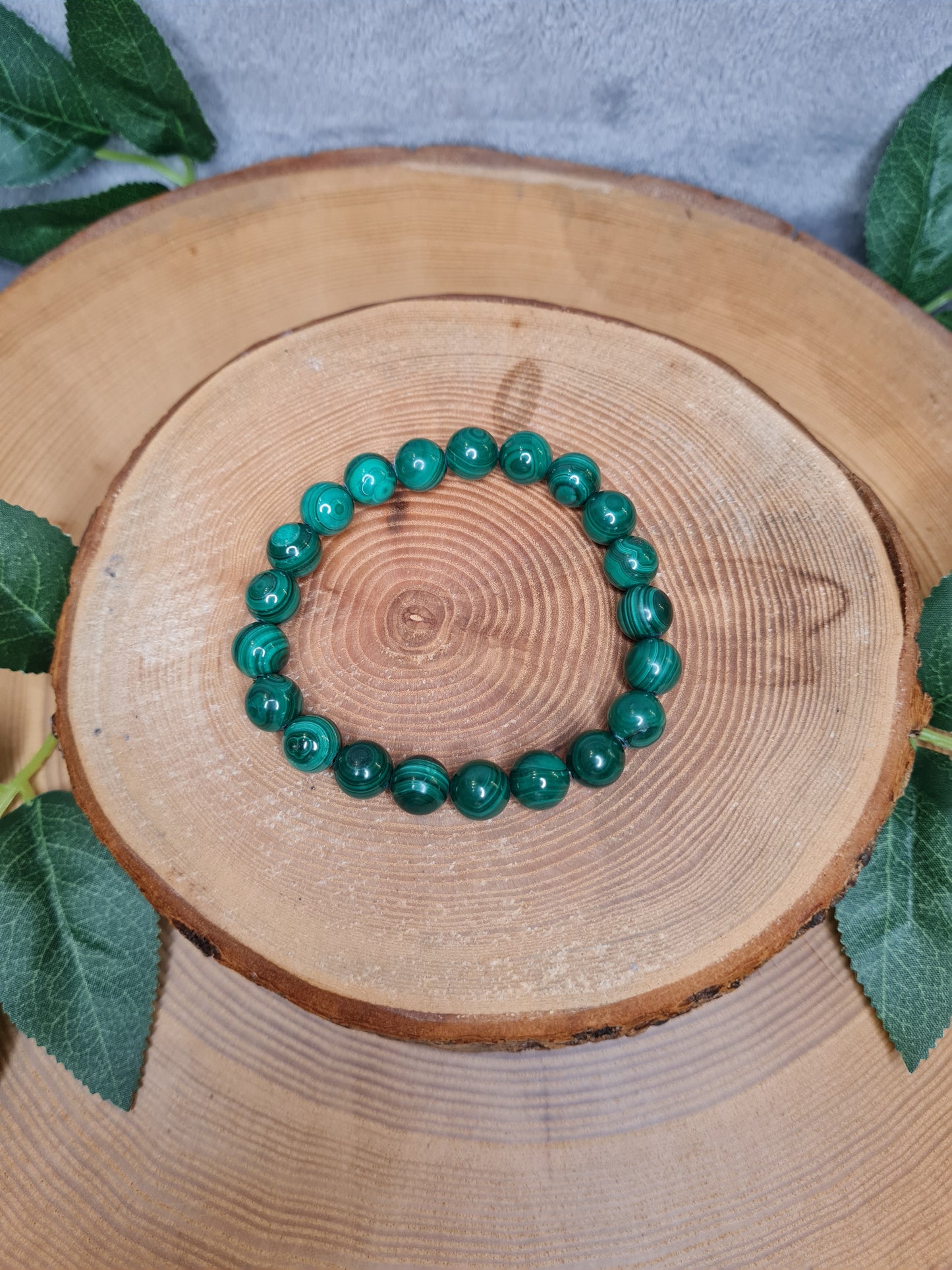 Malachit Kugelarmband (versch. Kugelgrößen)