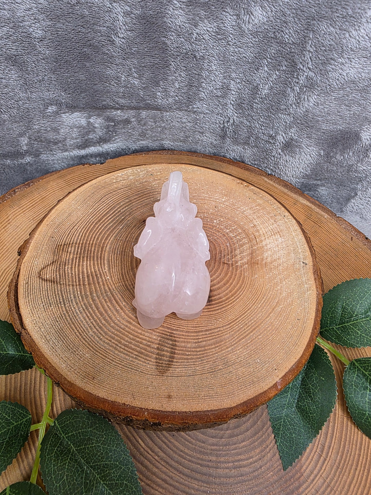 Rosenquarz Elefant klein