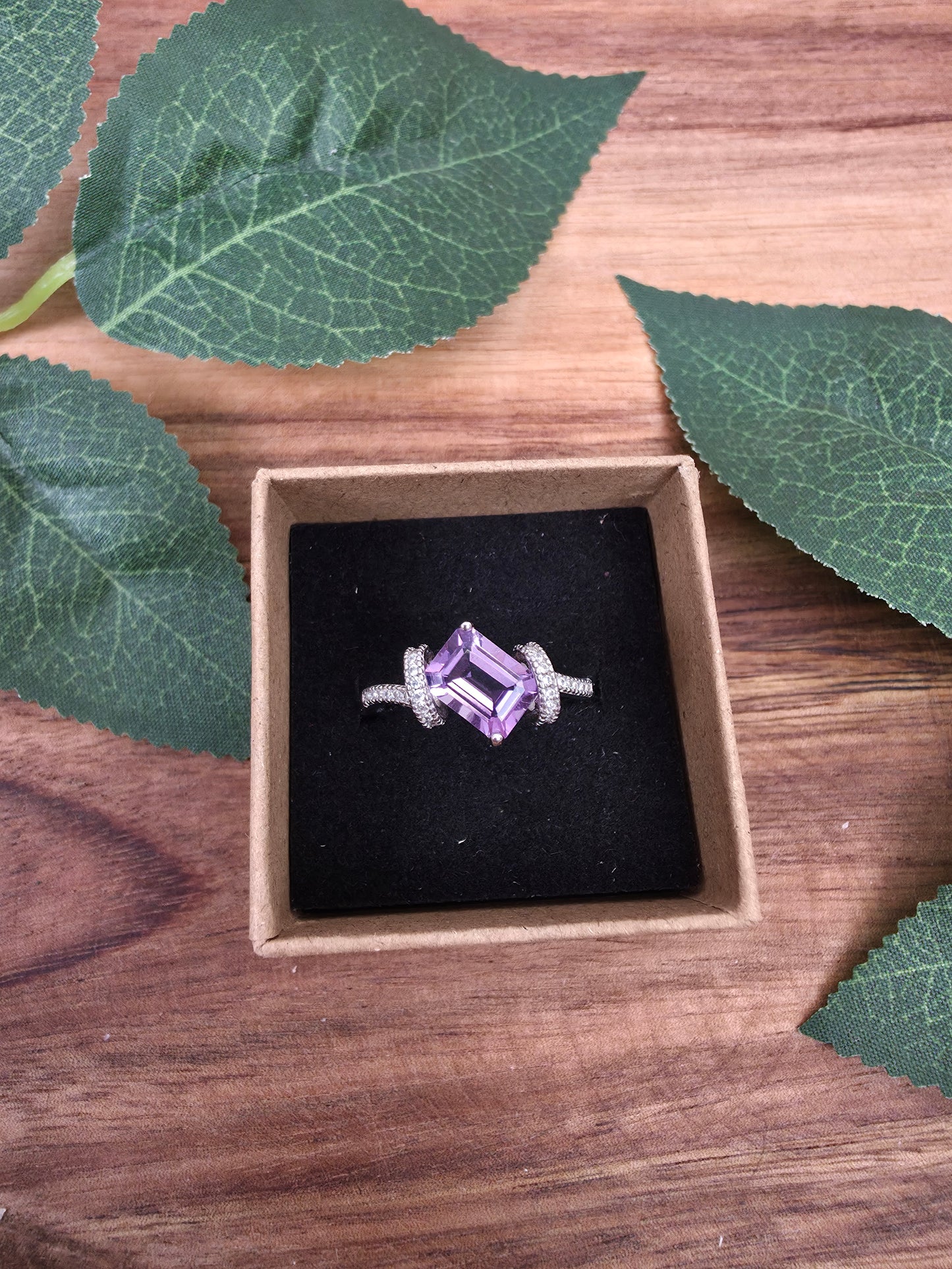 Amethyst Ring größenverstellbar Silber (S42)