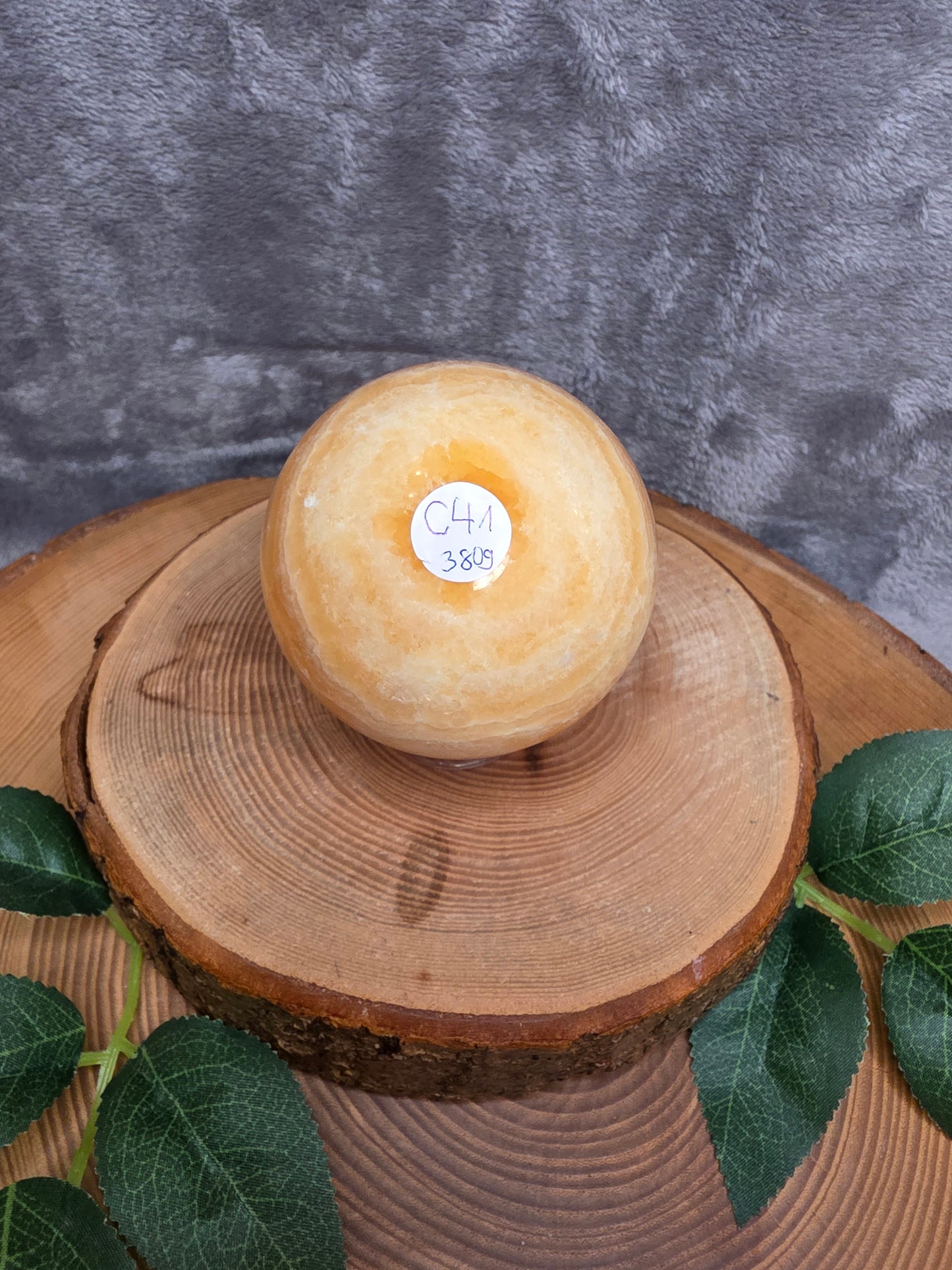 Orangencalcit Kugel (C41)