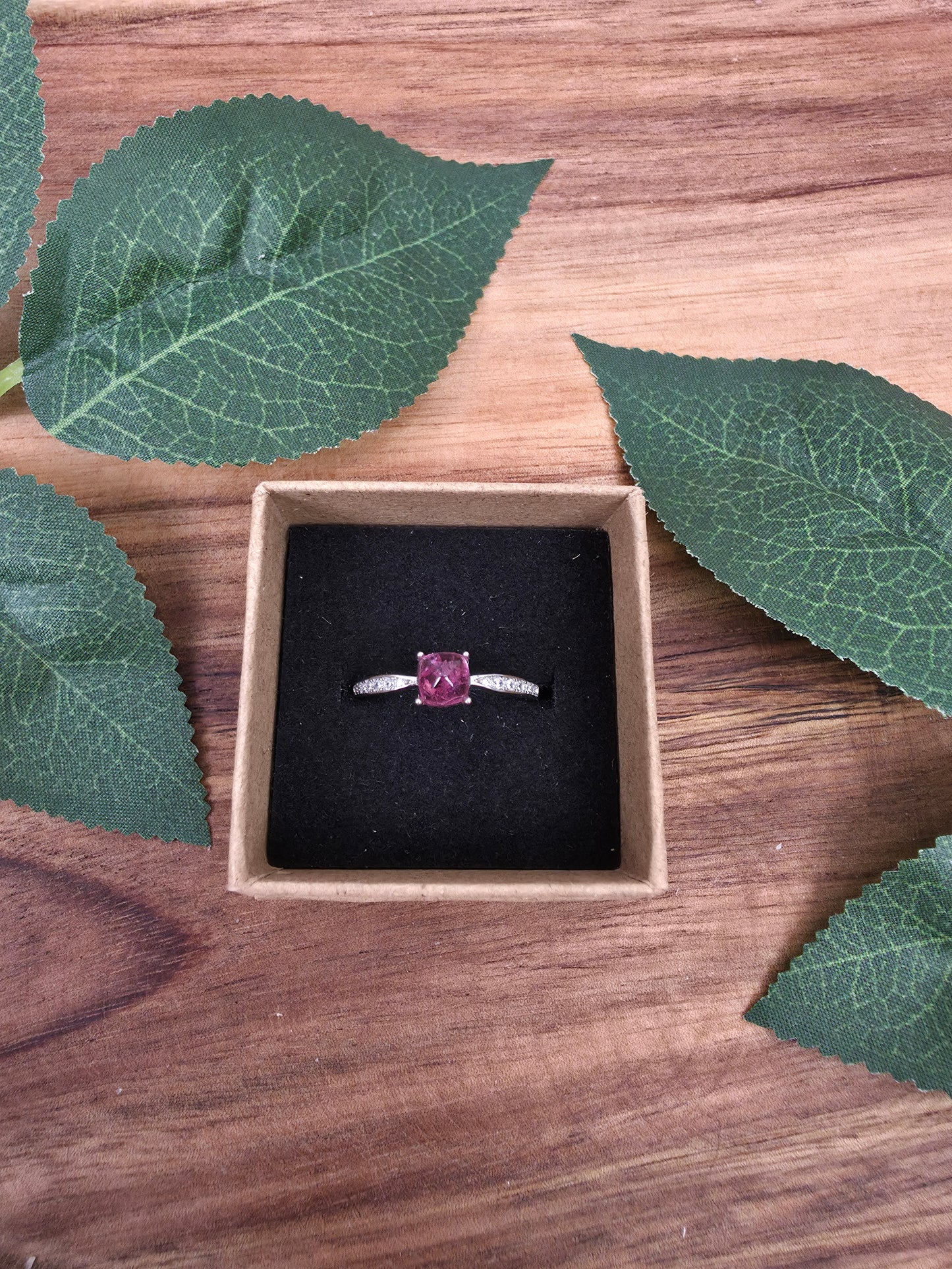Pinker Turmalin Ring größenverstellbar Silber (E39)
