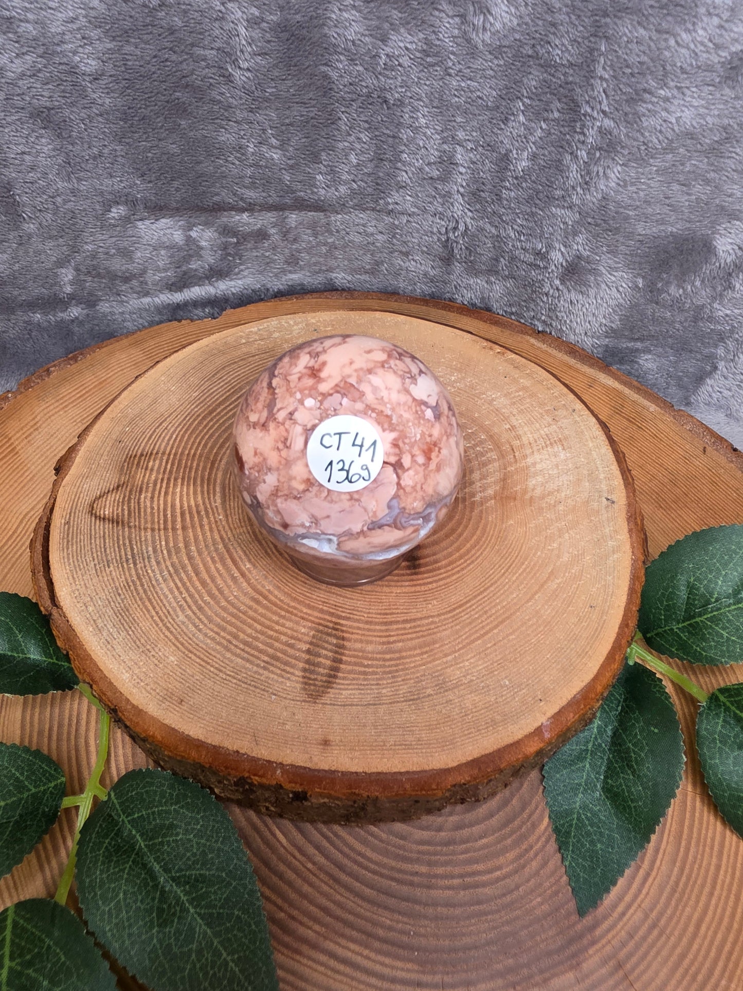 Cotton Candy Achat Kugel (CT41)