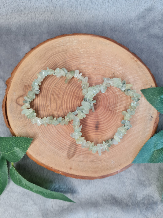 Prehnit Splitterarmband