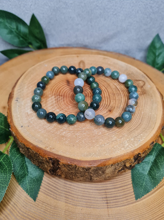 Moosachat Kugelarmband