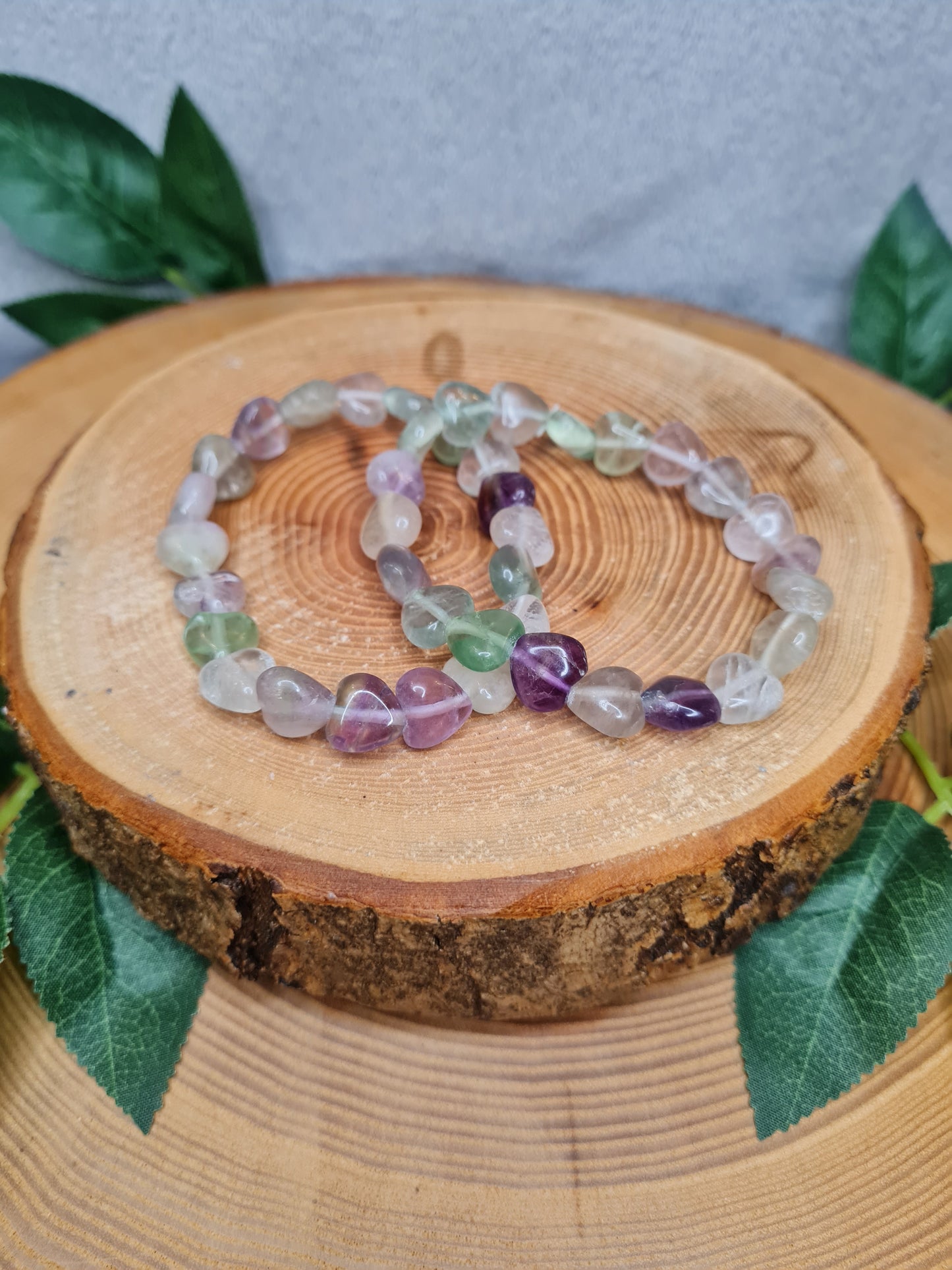 (B-Ware) Fluorit Herzarmband