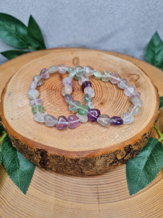 (B-Ware) Fluorit Herzarmband