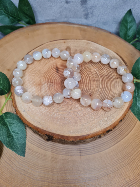 Blumenachat Kugelarmband (12mm)