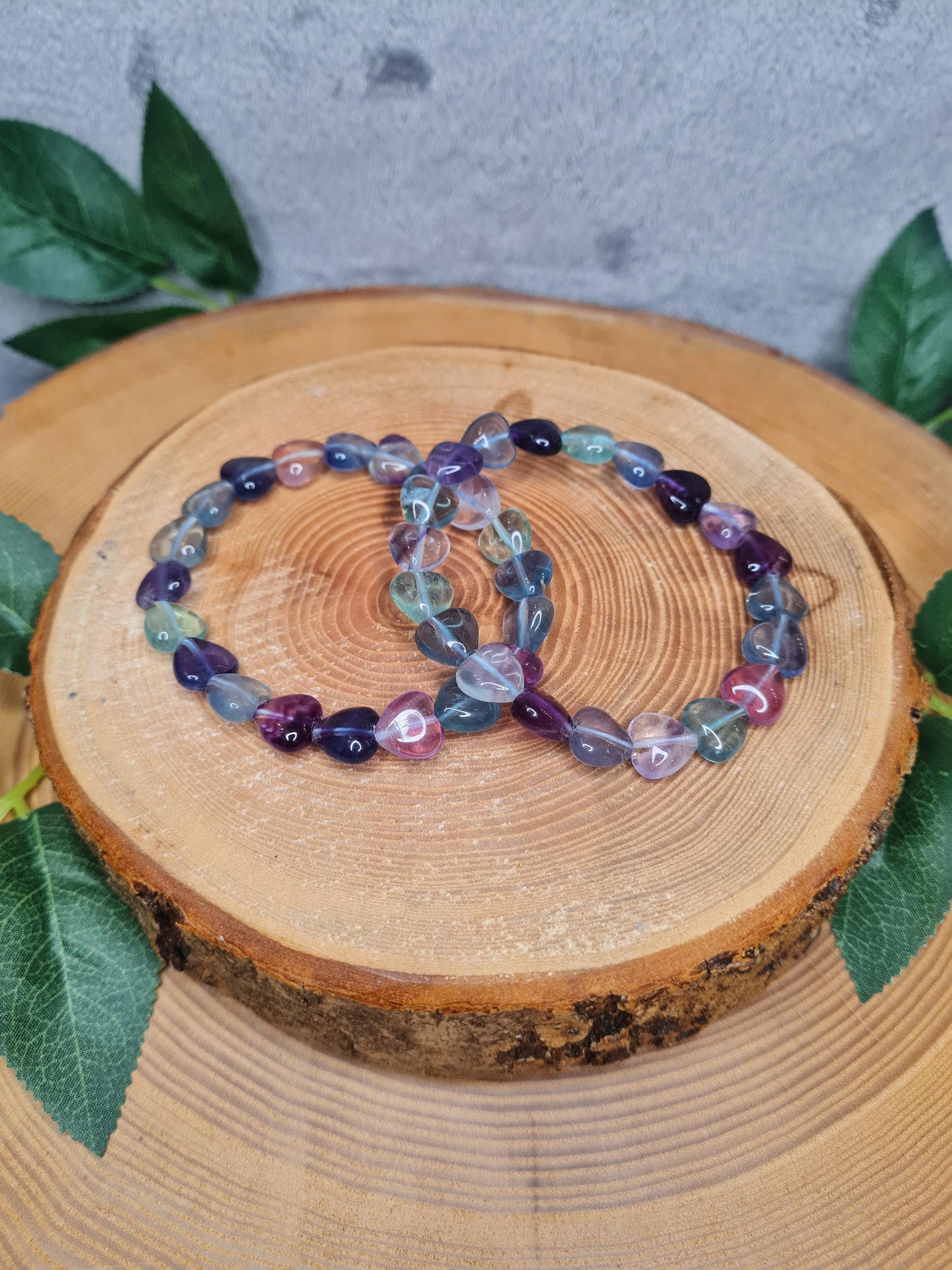 Fluorit Herzarmband (HG-S)