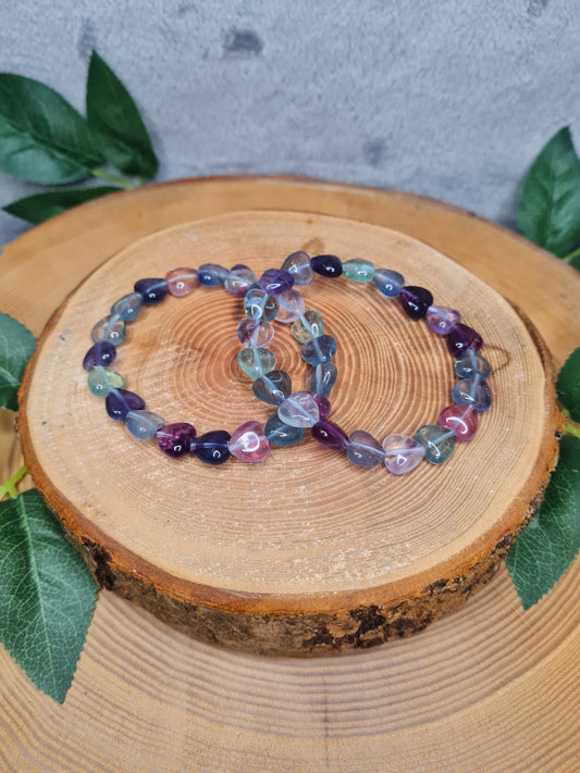 Fluorit Herzarmband (HG-S)