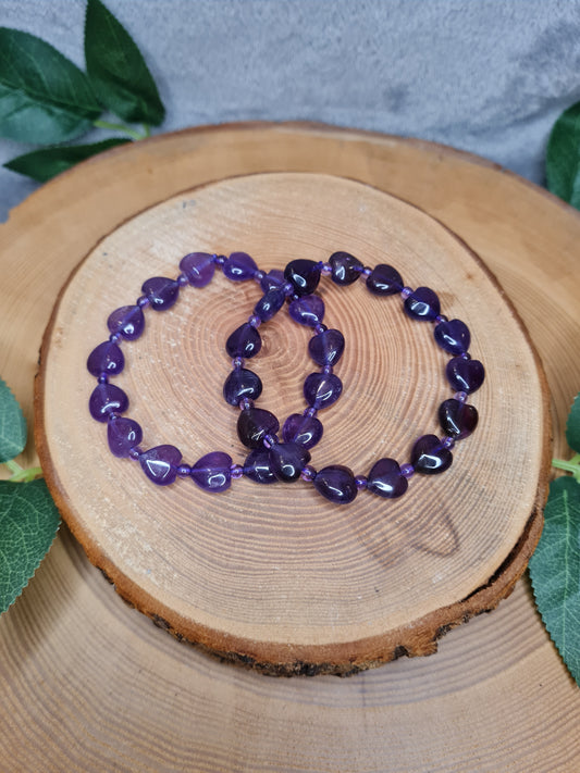 Amethyst Herzarmband
