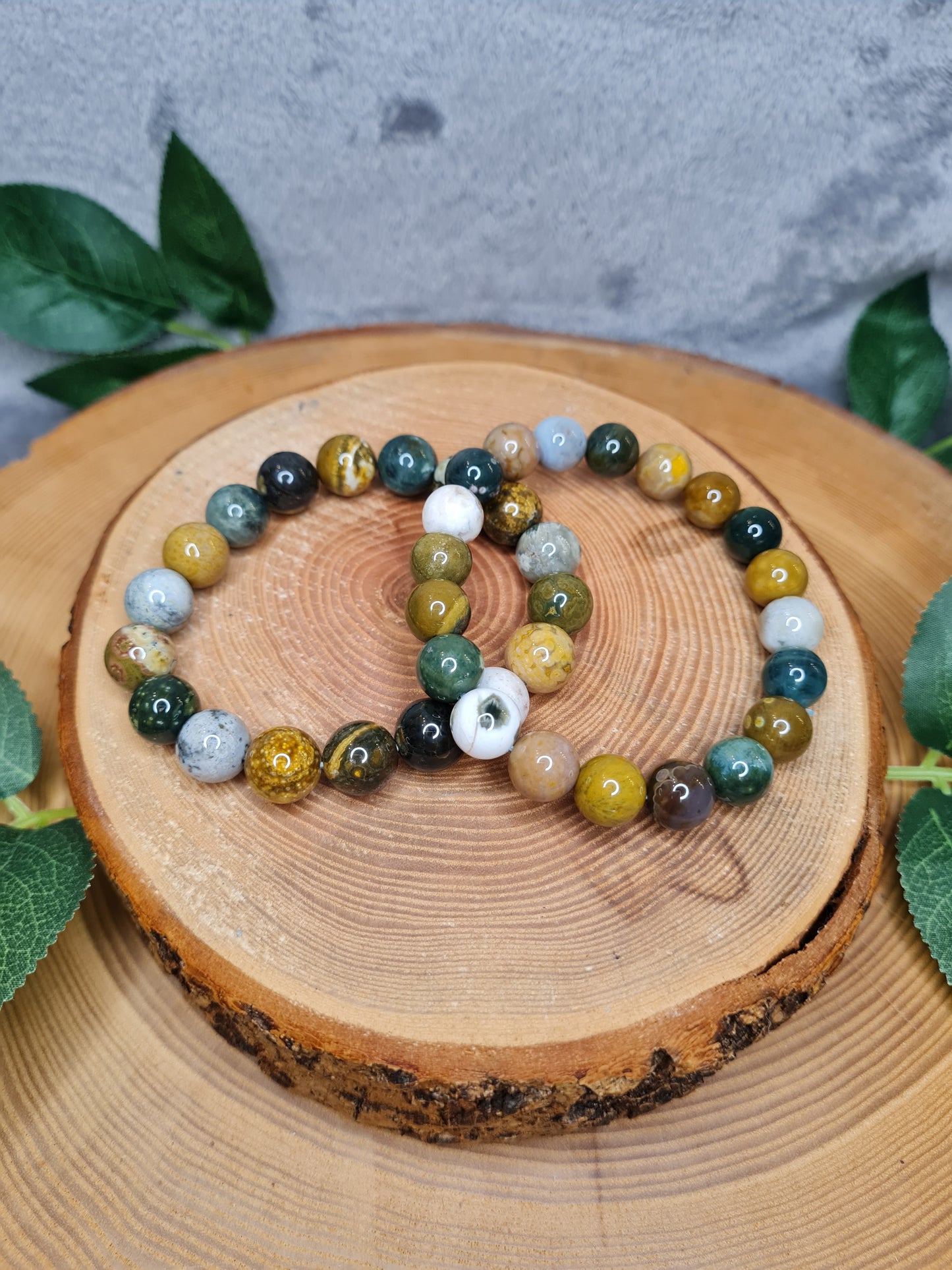 Ozean Jaspis Kugelarmband (11,5mm)