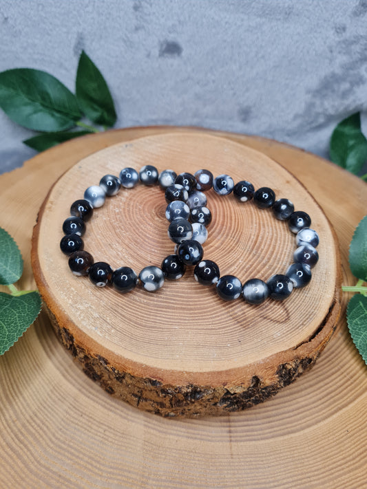 Orca Achat Kugelarmband (10mm)