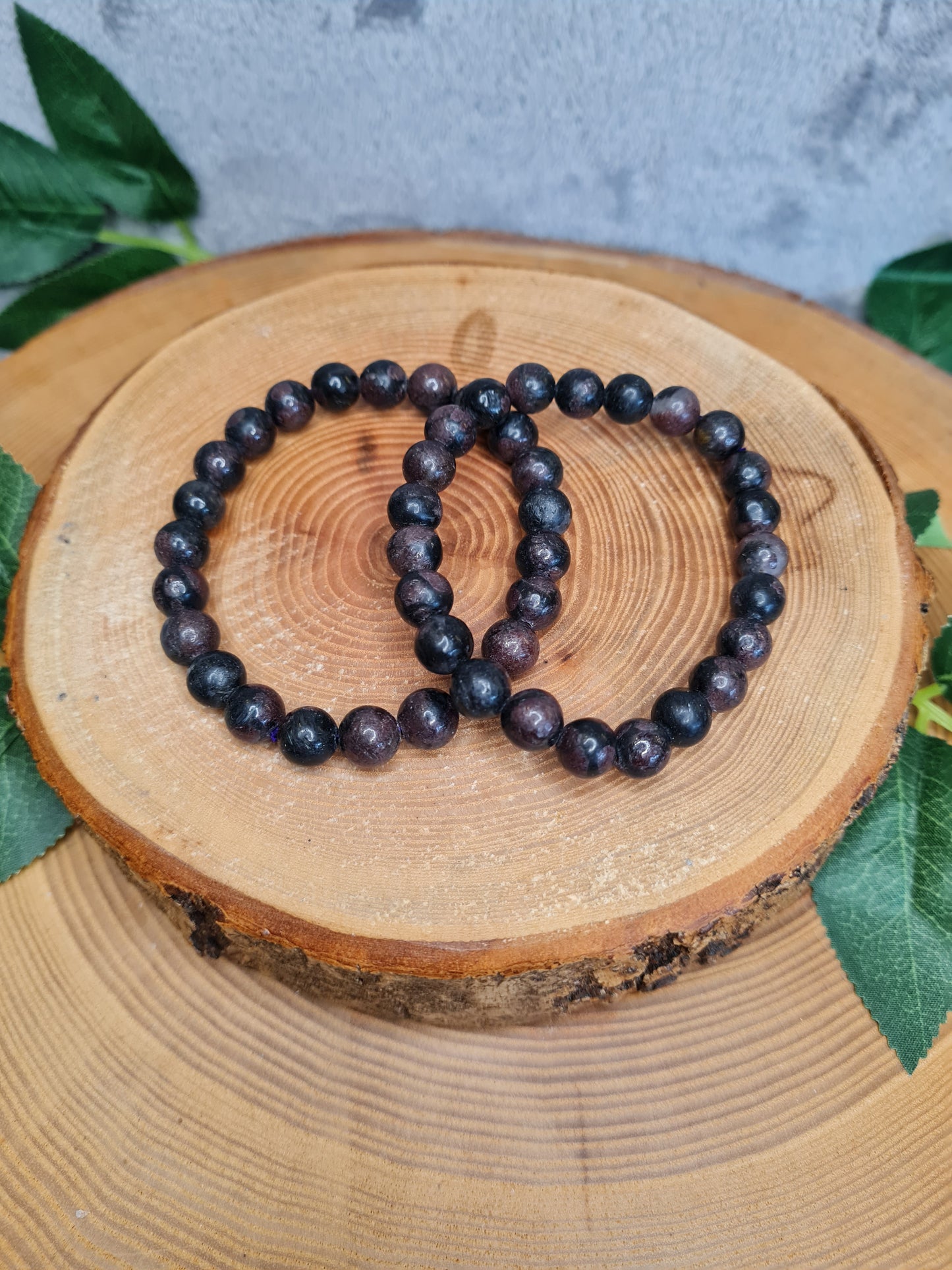 Granat x Arfvedsonit Kugelarmband