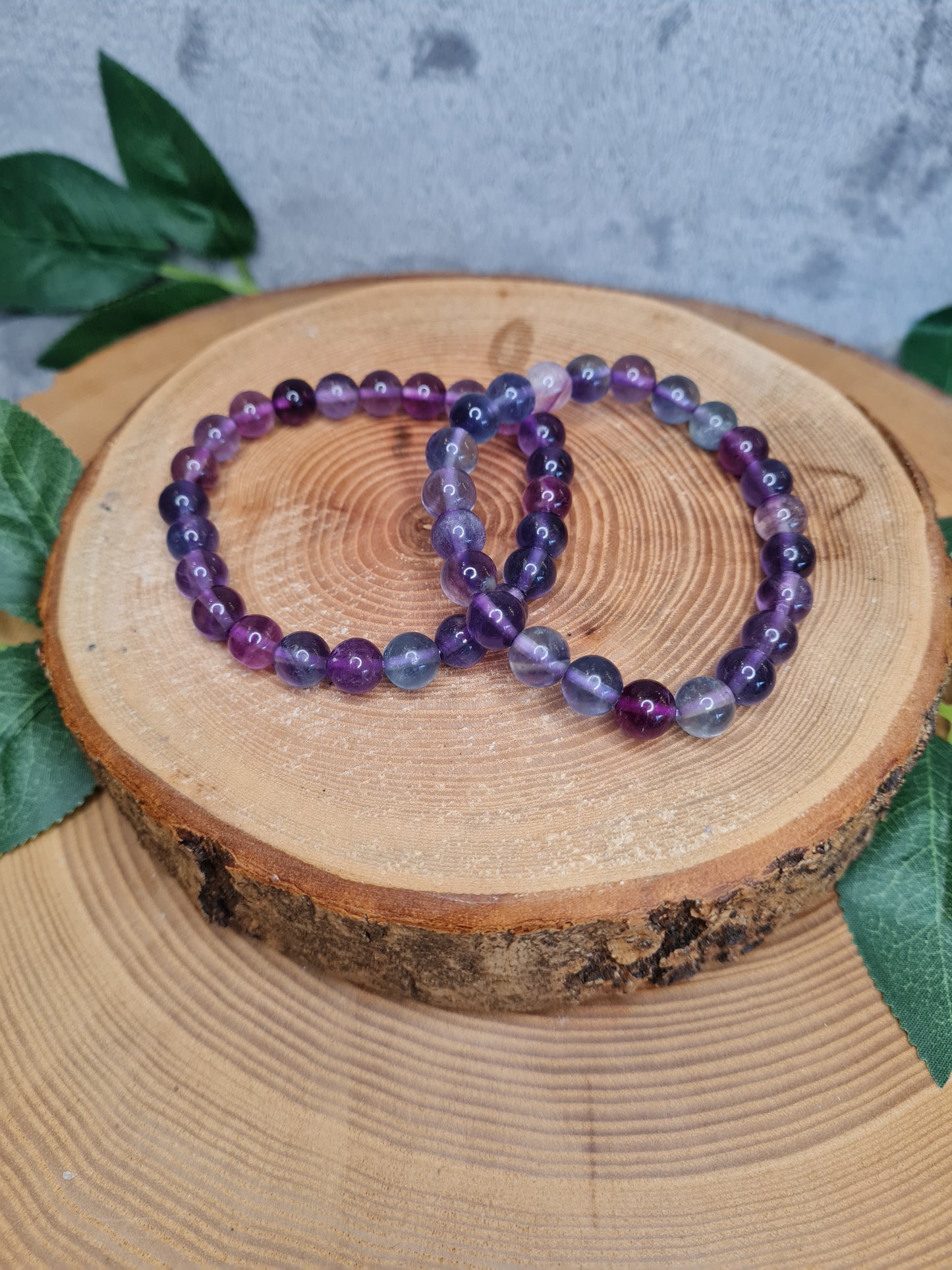 Fluorit Lila Kugelarmband