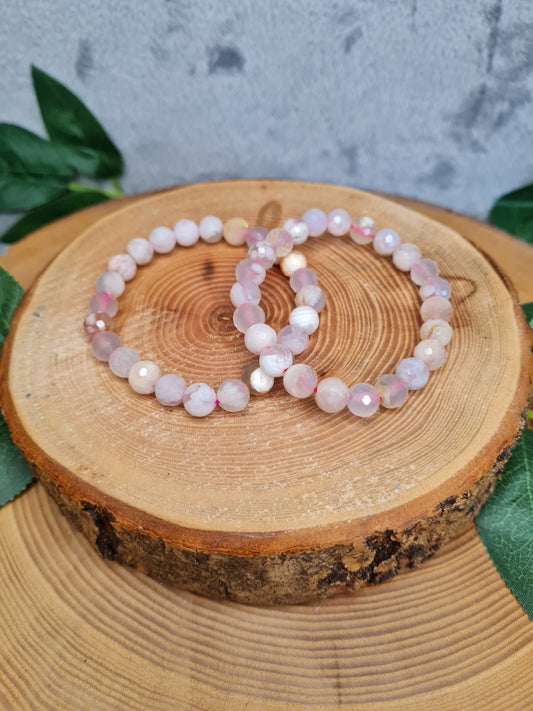 Blumenachat facettiert