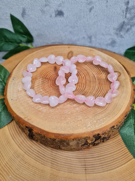 Rosenquarz Herzarmband