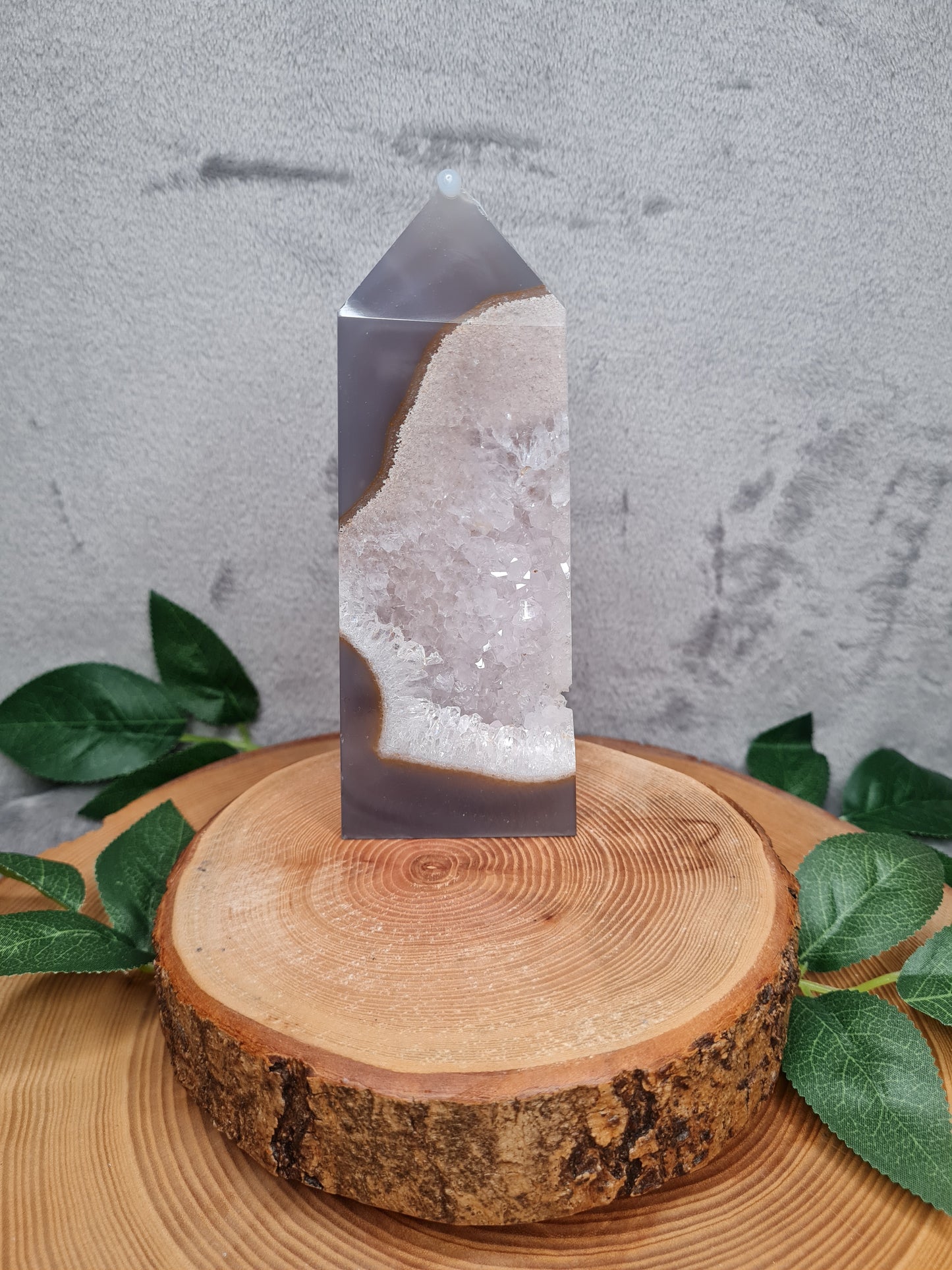 Achat Turm/Slap mit Druse (AD1)