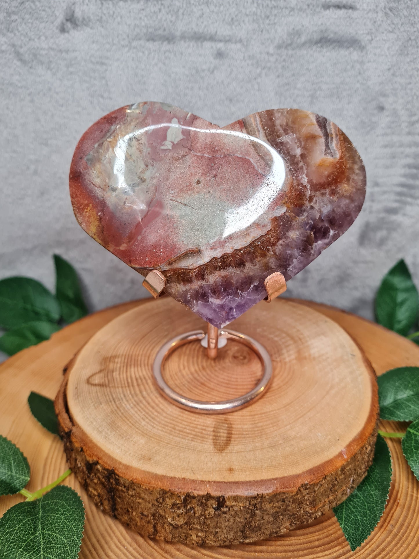 Amethyst x Crazy Lace Achat Herz (Nr.2)