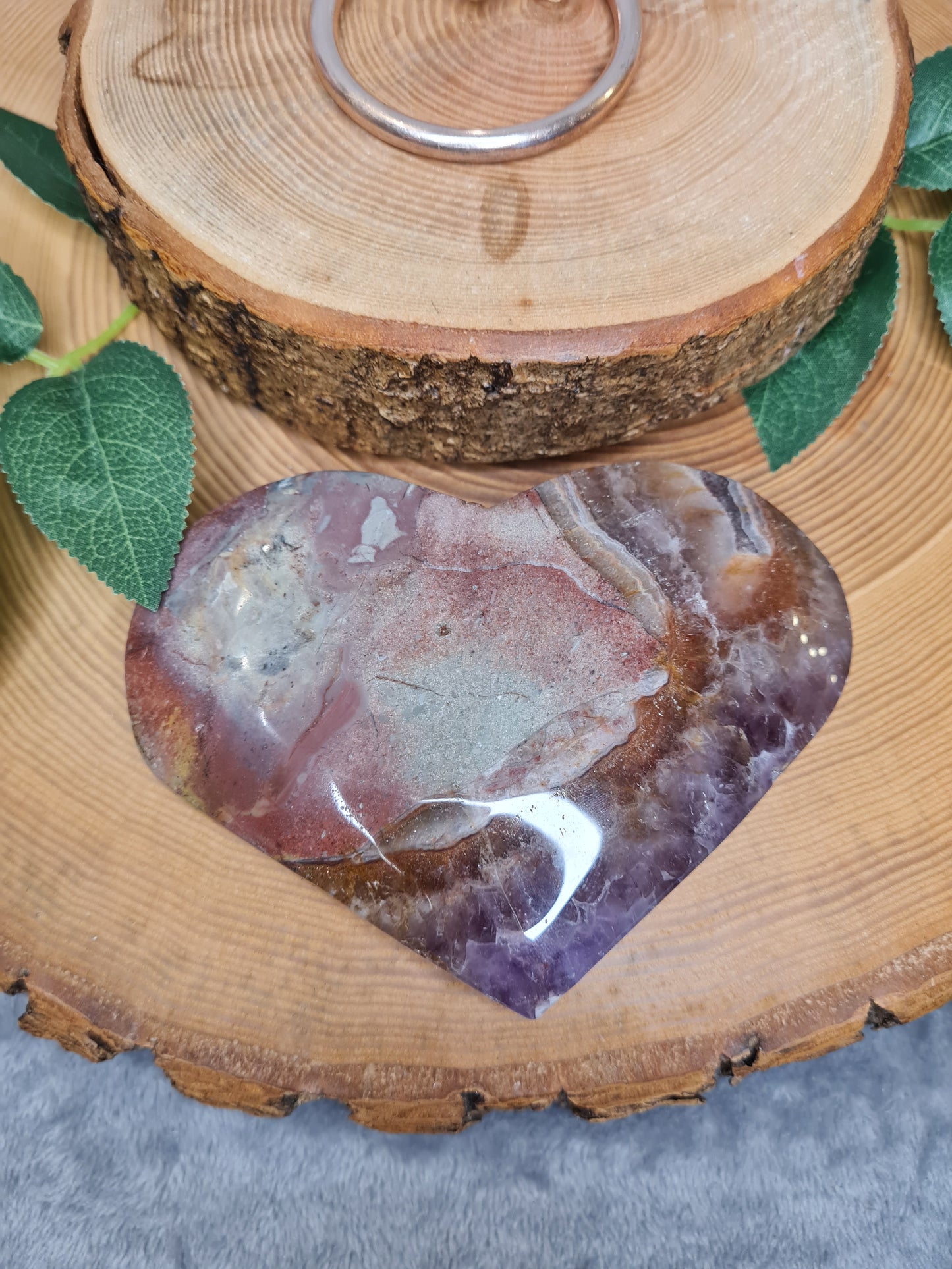 Amethyst x Crazy Lace Achat Herz (Nr.2)