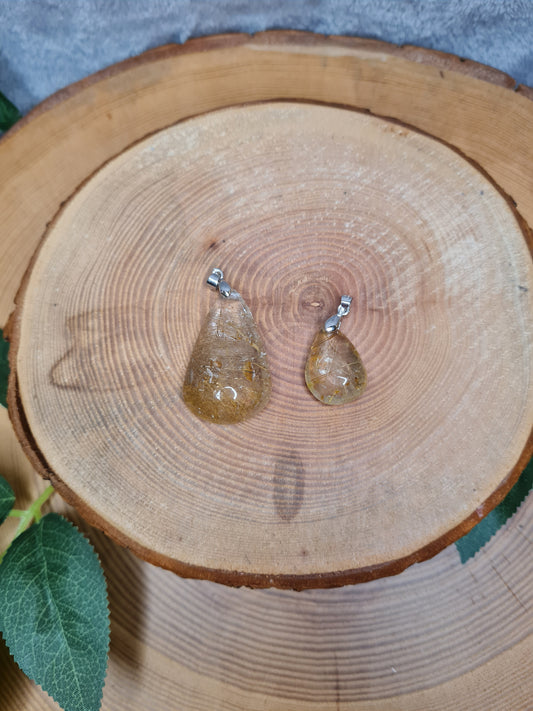 Rutilquarz Tropfen Anhänger