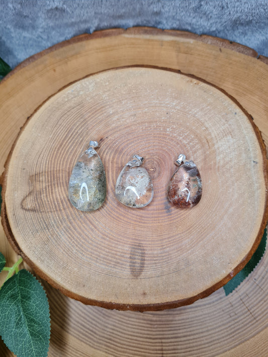 Gartenquarz Tropfen Anhänger