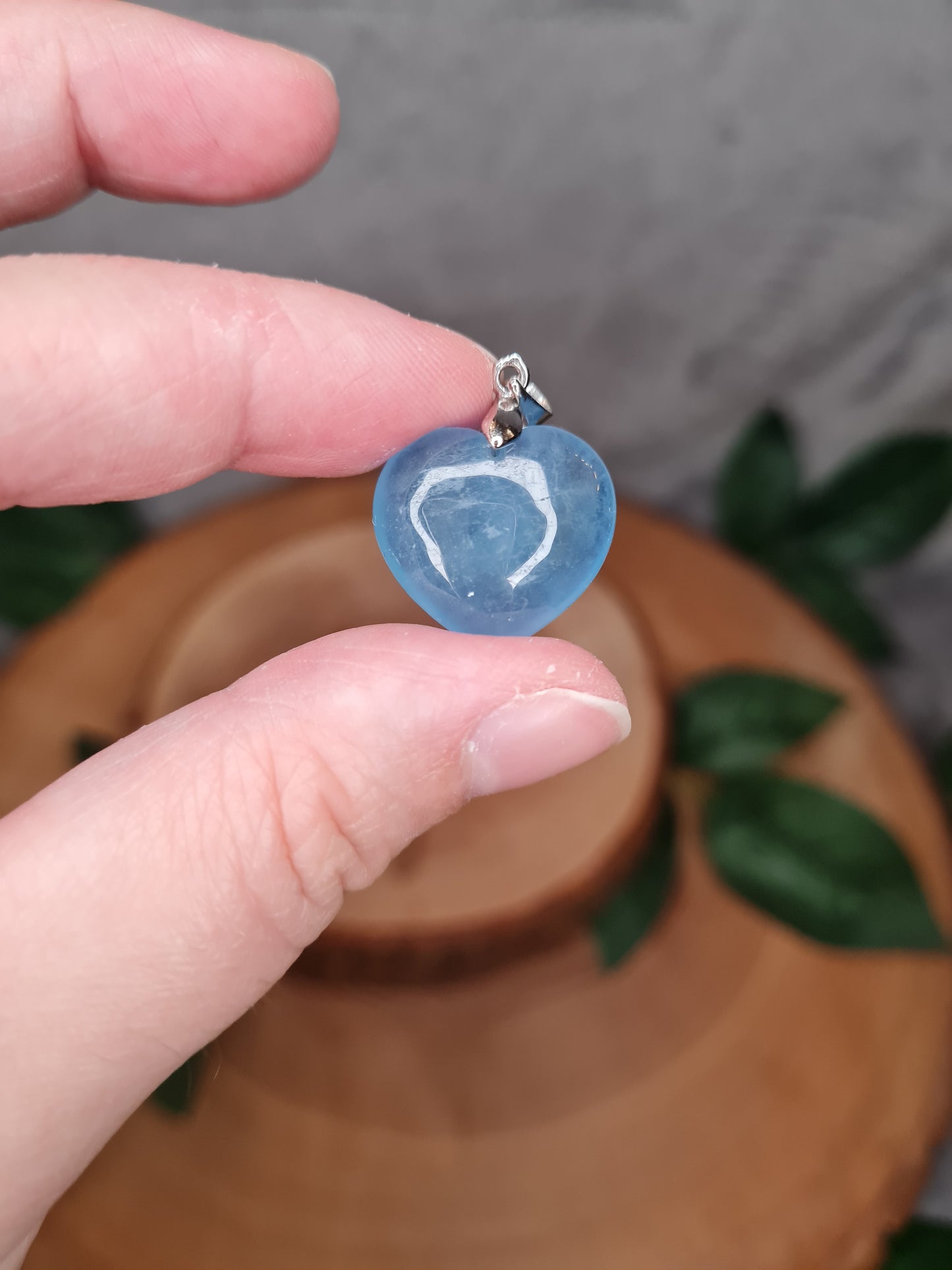Aquamarin Anhänger Herz