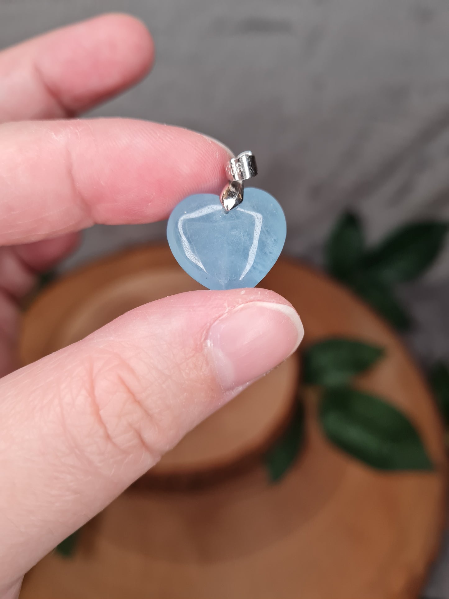 Aquamarin Anhänger Herz