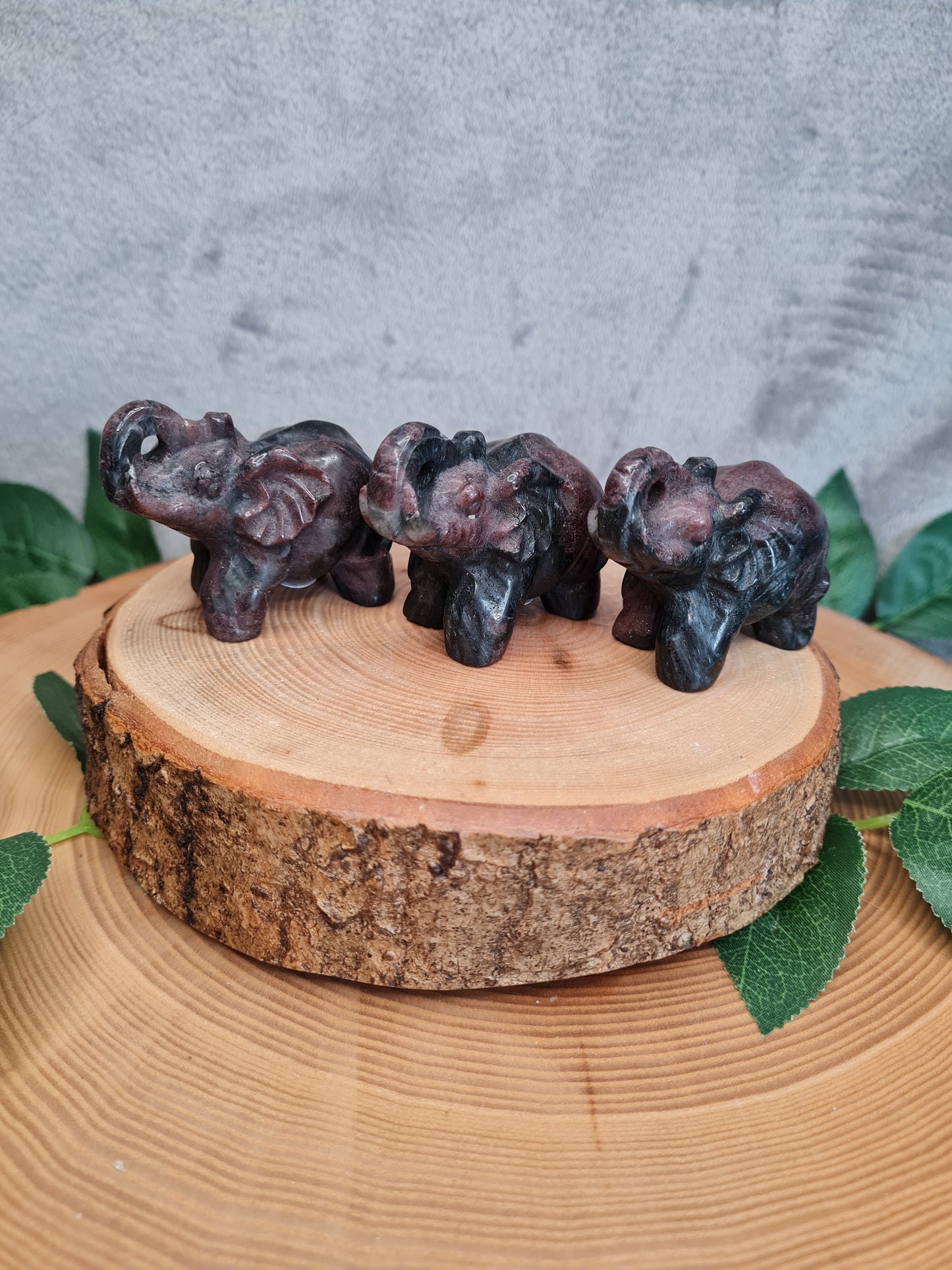 Granat x Arfvedsonit Kleiner Elefant (wählbar)