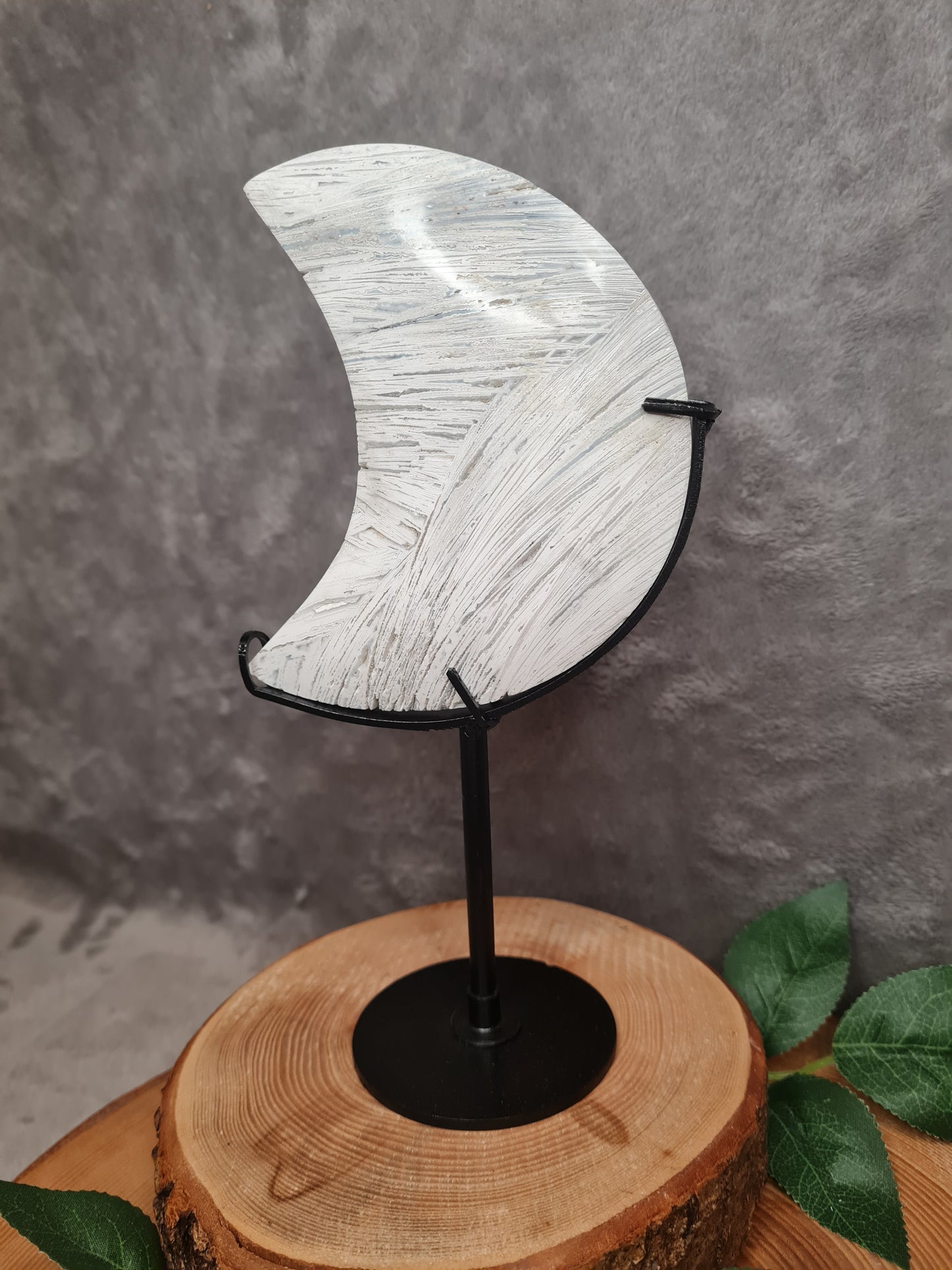 Weißer Mexikanischer Achat Mond (MA40)