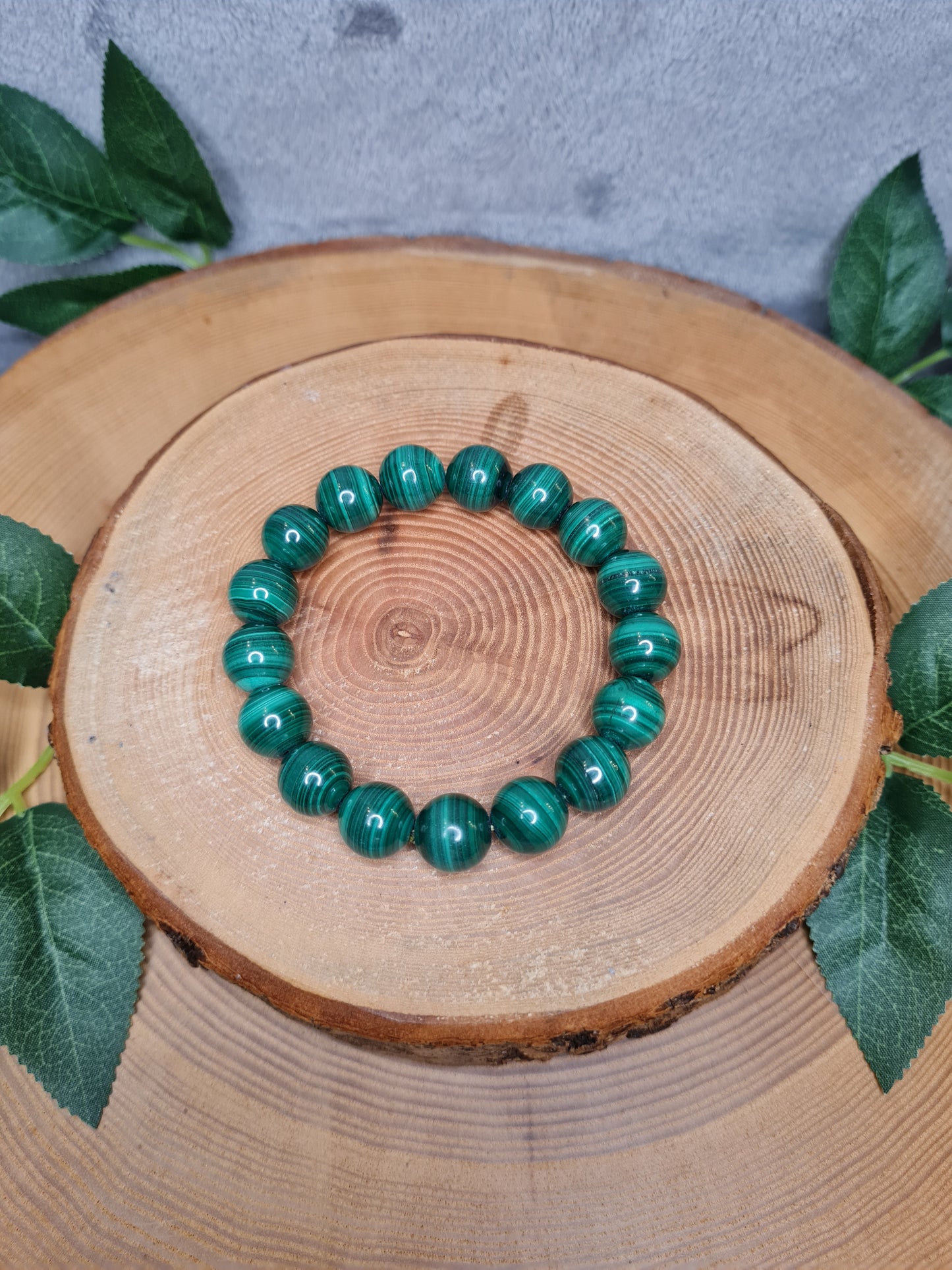 Malachit Kugelarmband (versch. Kugelgrößen)