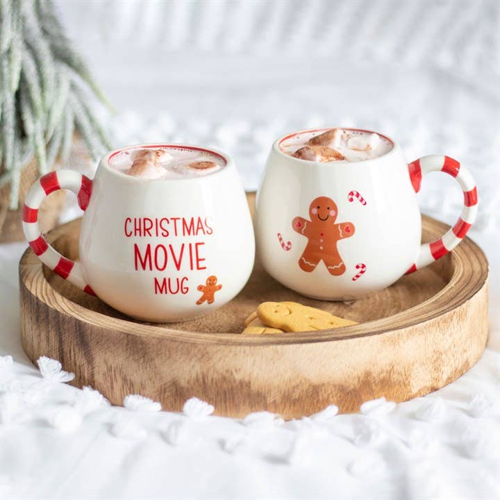 Runde Tasse mit Lebkuchenmotiv „Christmas Movie Mug“