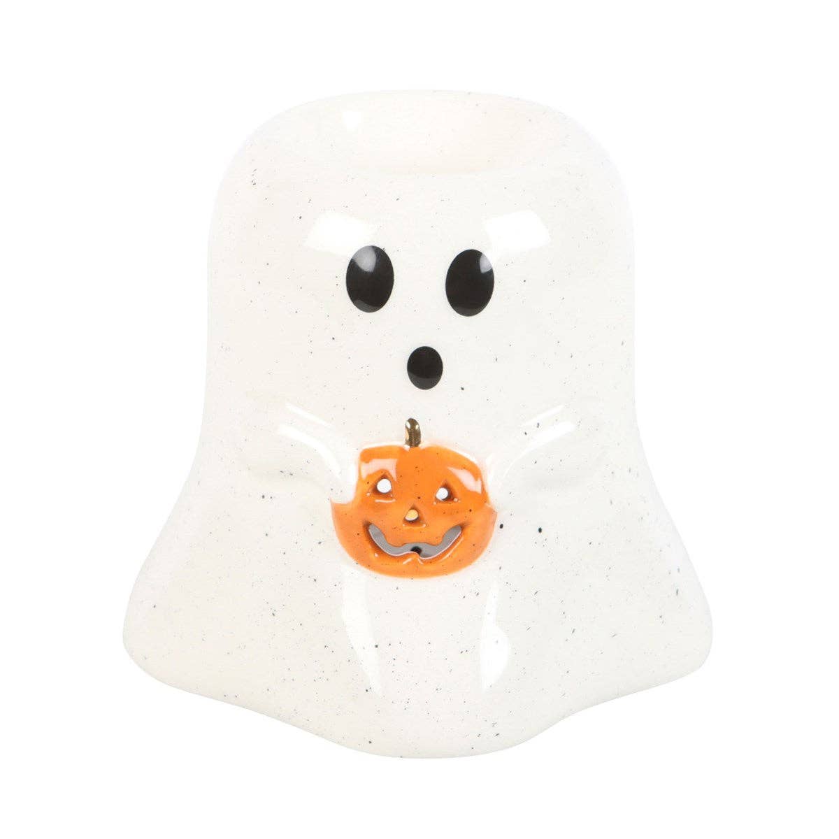 Geisterförmiger Halloween-Ölbrenner & Wachswärmer mit Kürbis