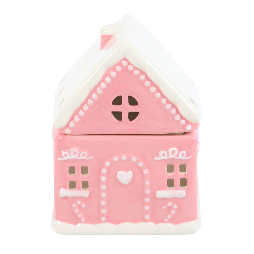 Pink Gingerbread House Weihnachts-Ölbrenner