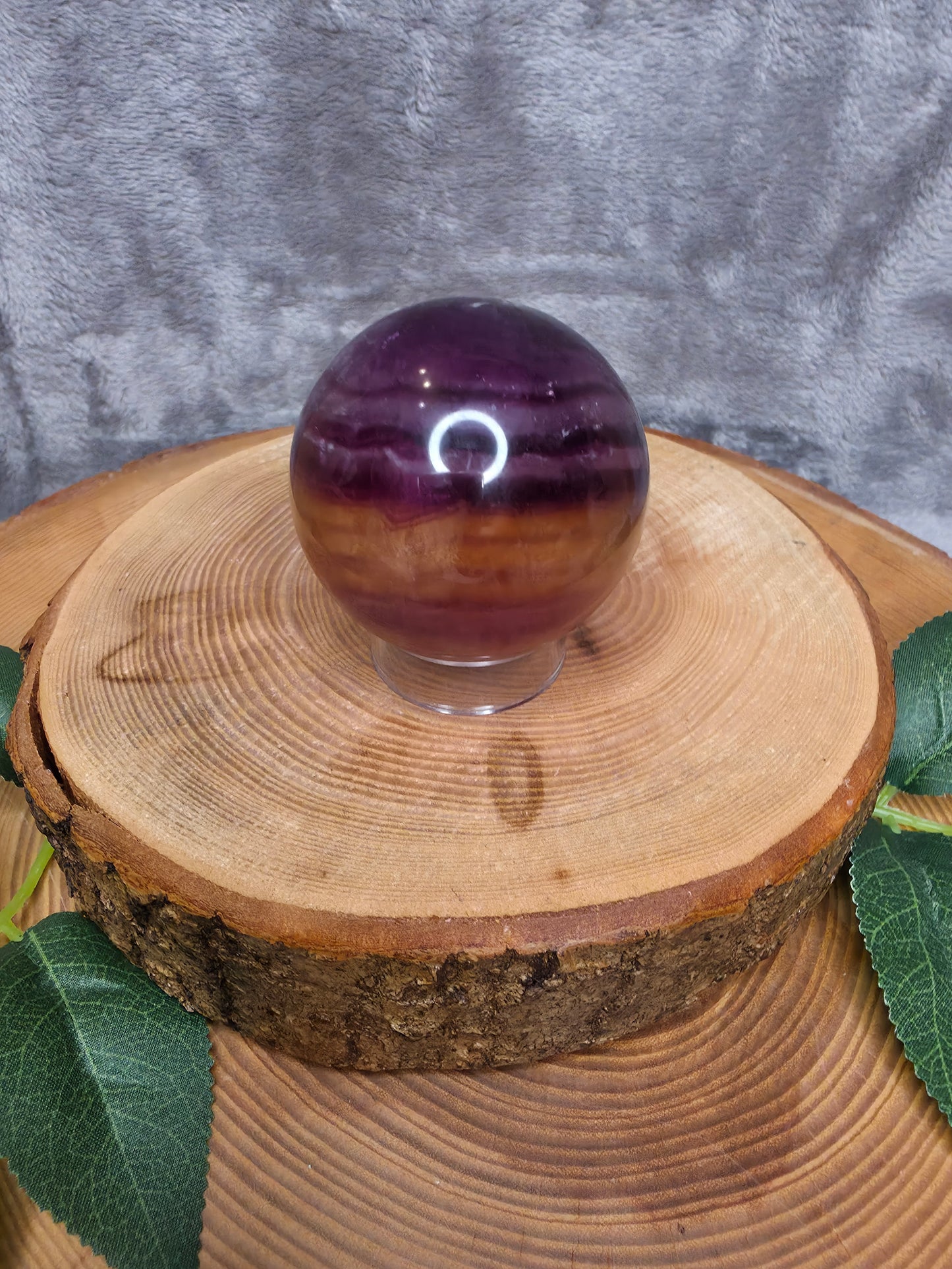 Fluorit Kugel lila-gelb (L32)