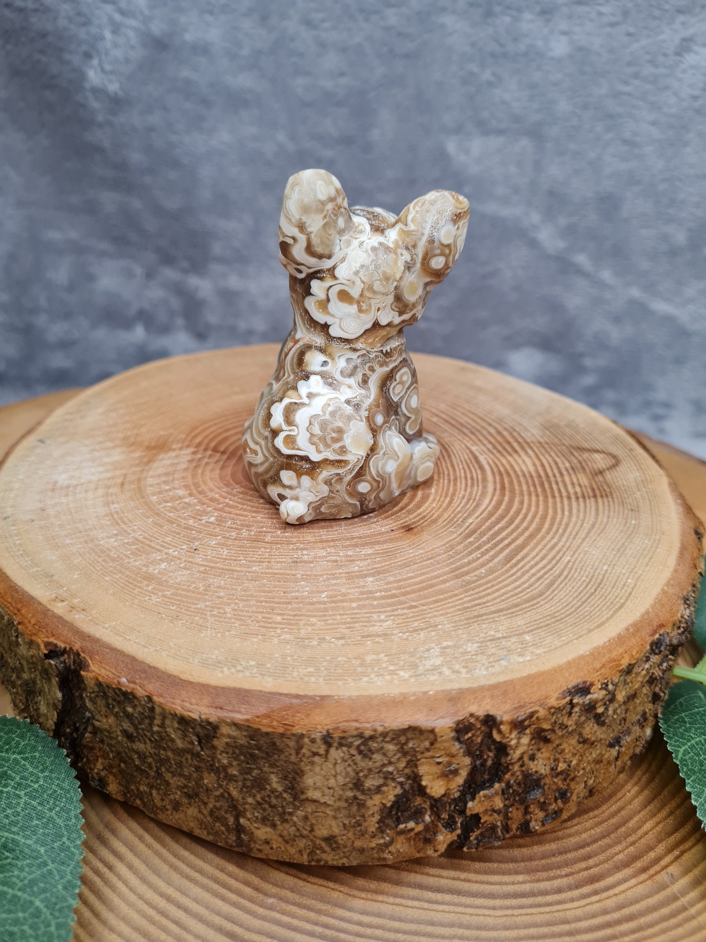 Schokoladen Calcit Französische Dogge