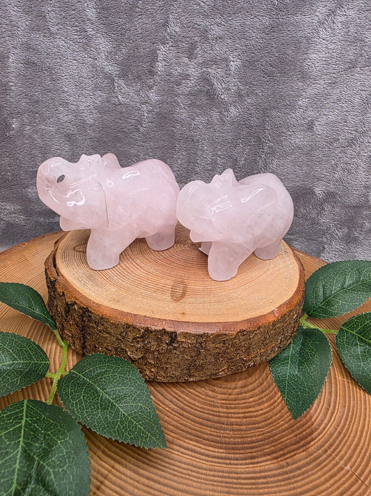Rosenquarz Elefant (wählbar)