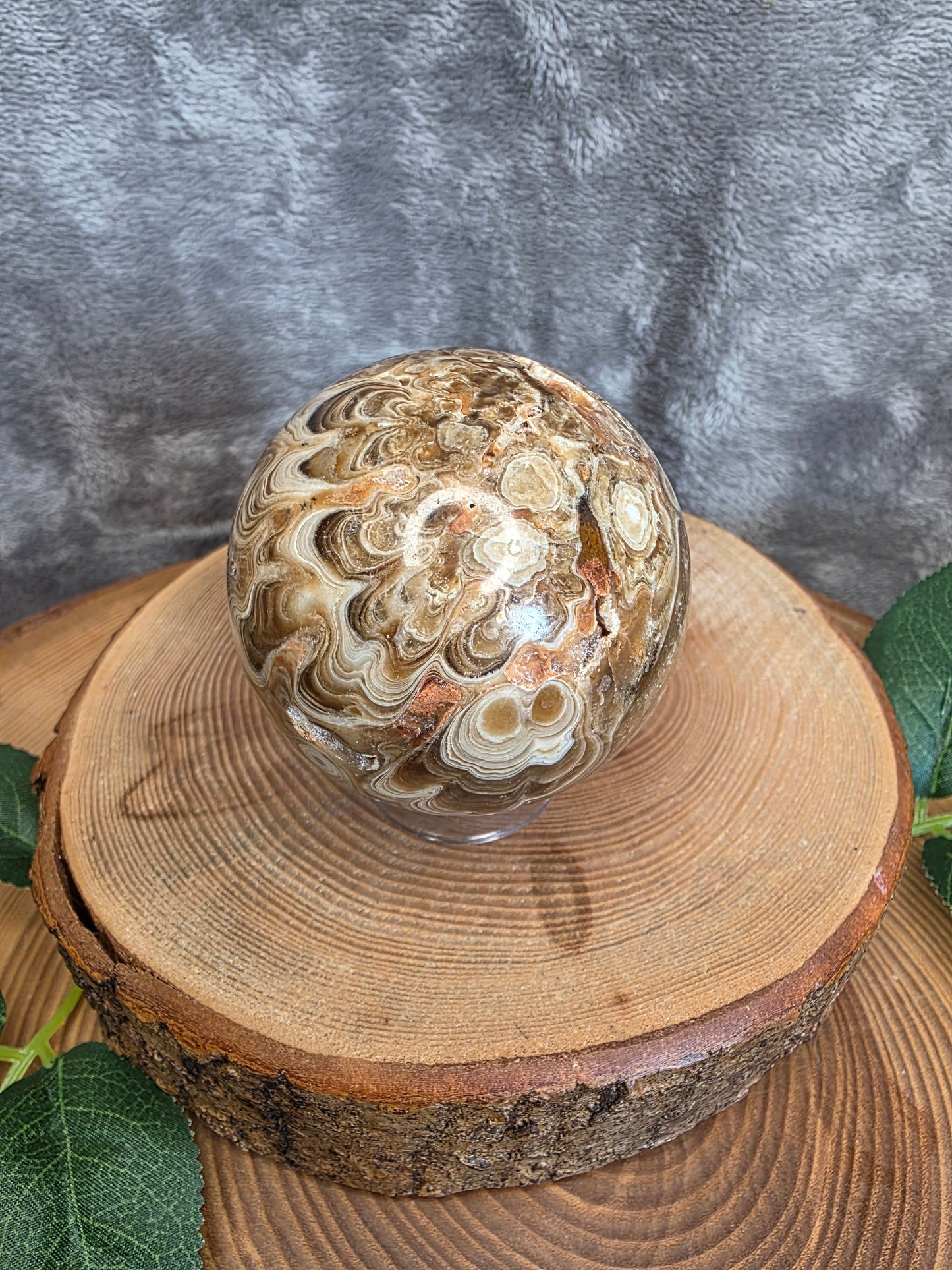 Schokoladen Calcit Kugel (E37)