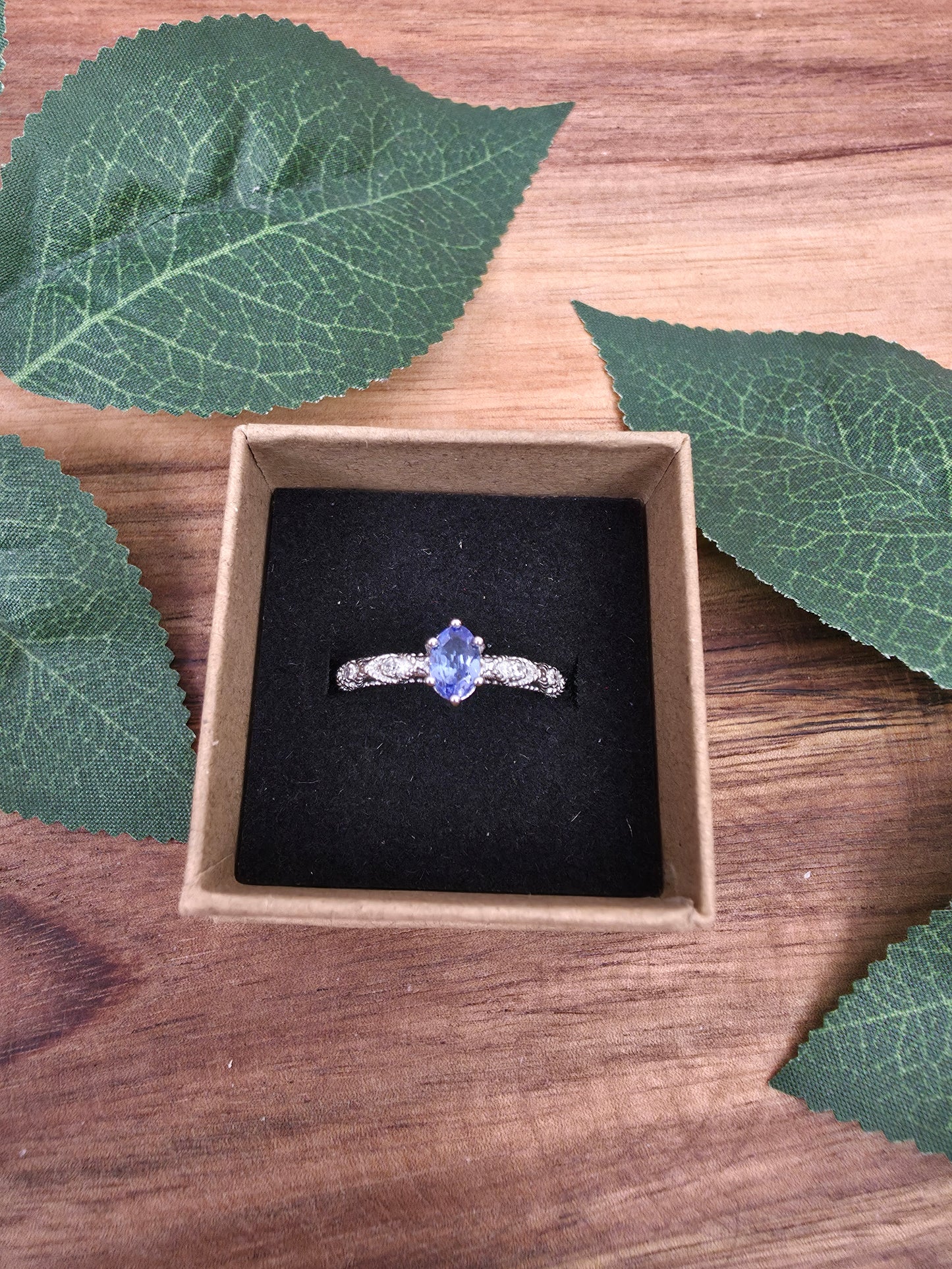 Tansanit Ring größenverstellbar Silber (R42)