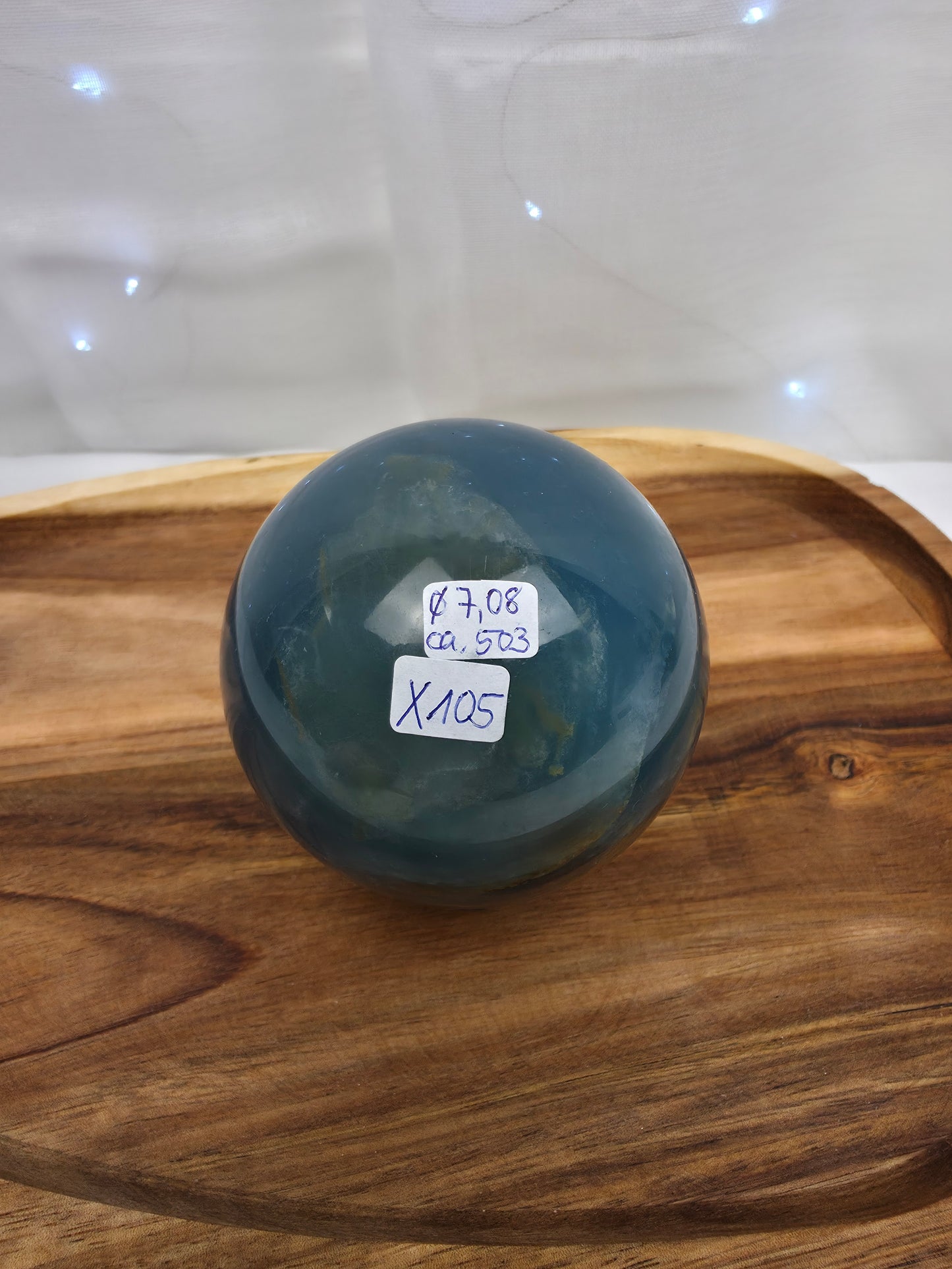 Blaue Onyx Kugel (X105)