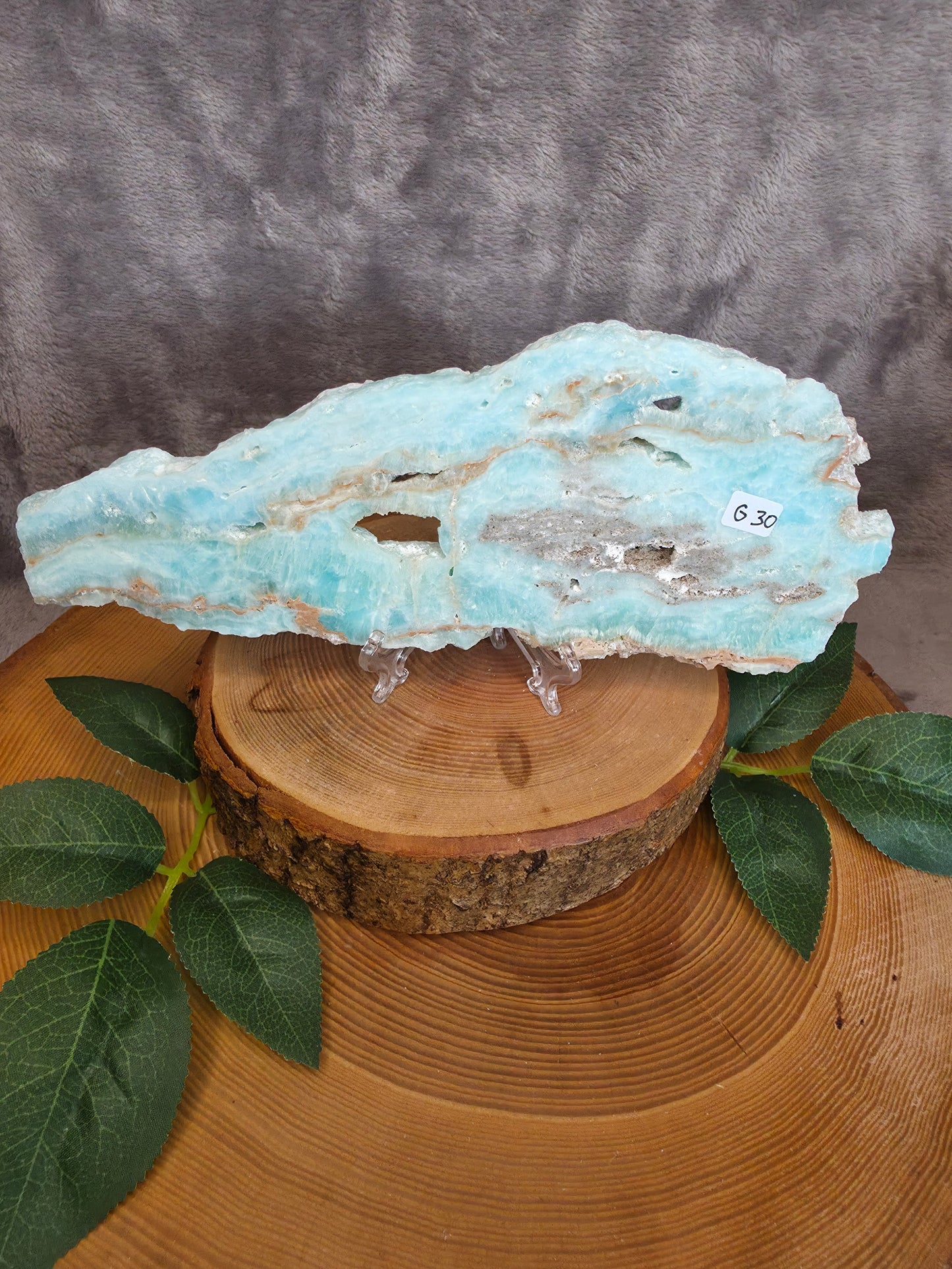 Karibischer Calcit/ Aragonit Scheibe (G30)