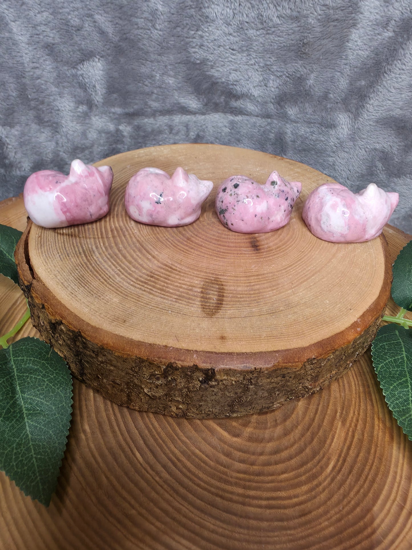 Peruanische Rhodonit schlafende Katze (wählbar)