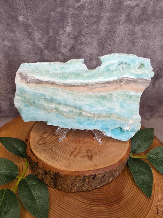 Karibischer Calcit/ Aragonit Scheibe (E38)