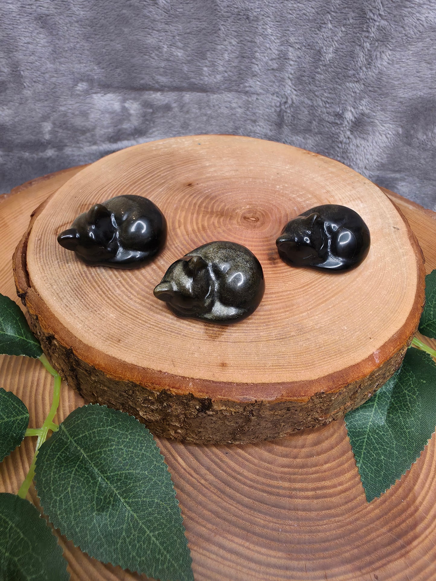 Goldener Obsidian schlafende Katze