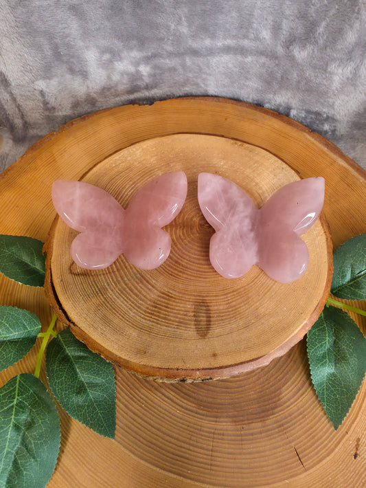 Rosenquarz Schmetterling (wählbar)