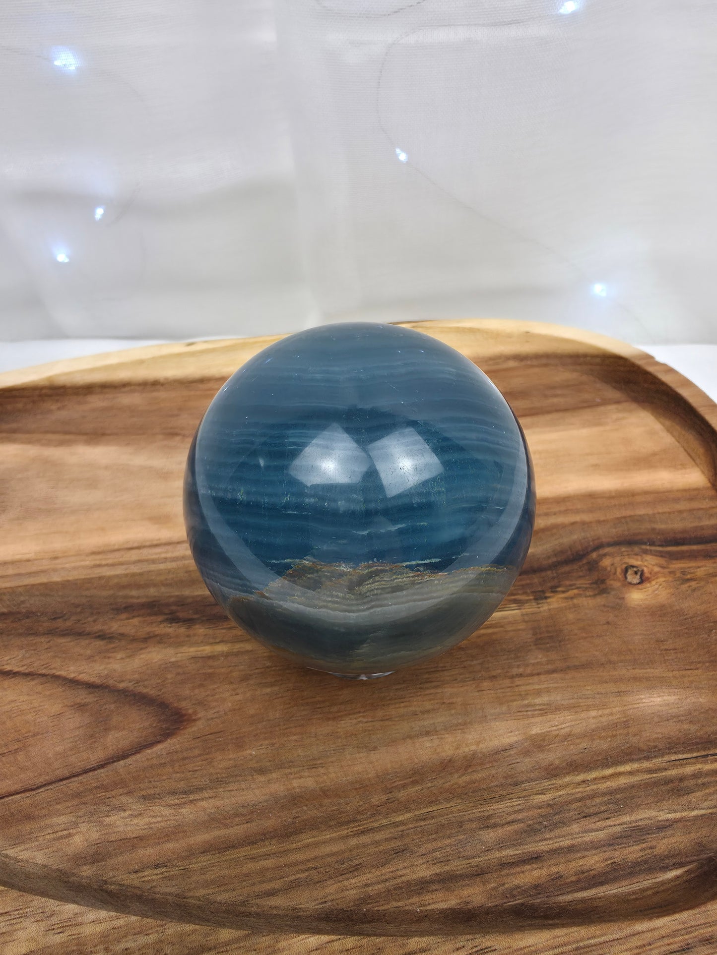 Blaue Onyx Kugel (N97)