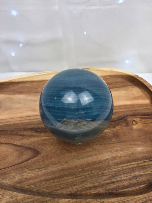 Blaue Onyx Kugel (N97)