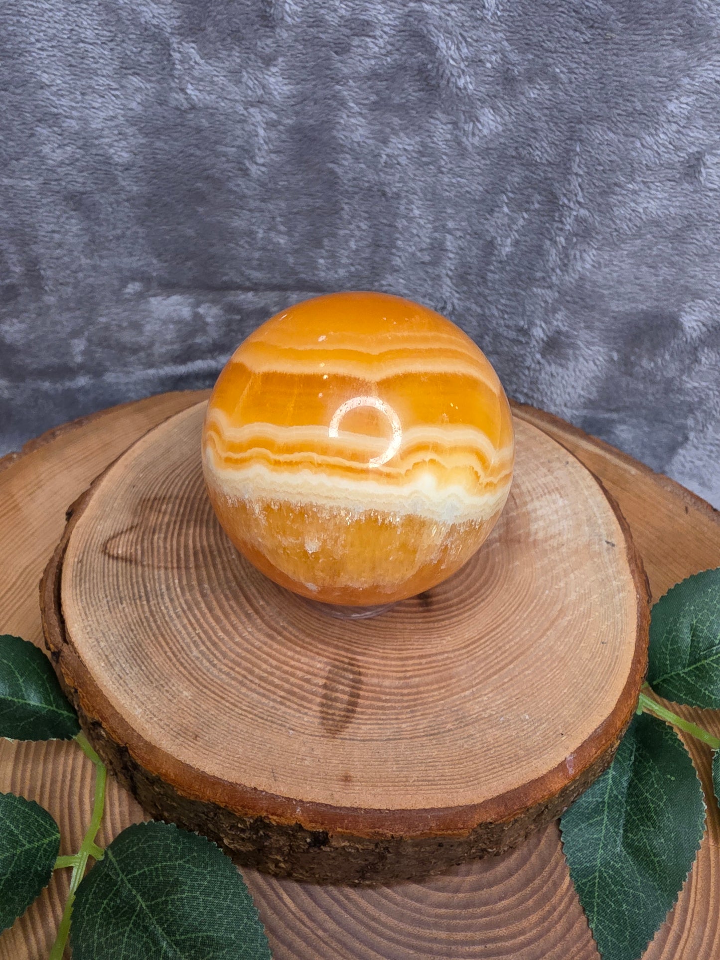 Orangencalcit Kugel (B39)