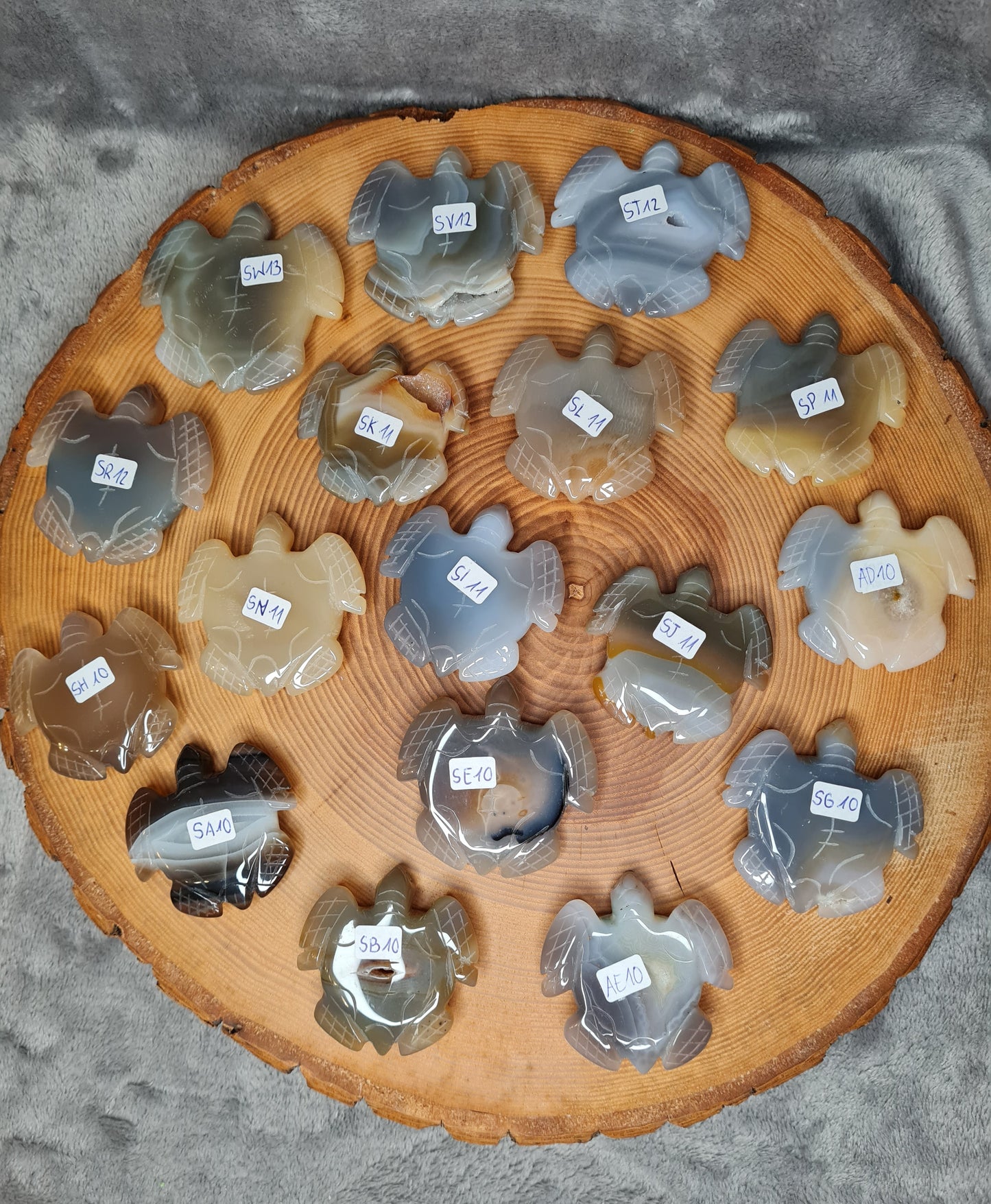 Achat Schildkröte mit Druse