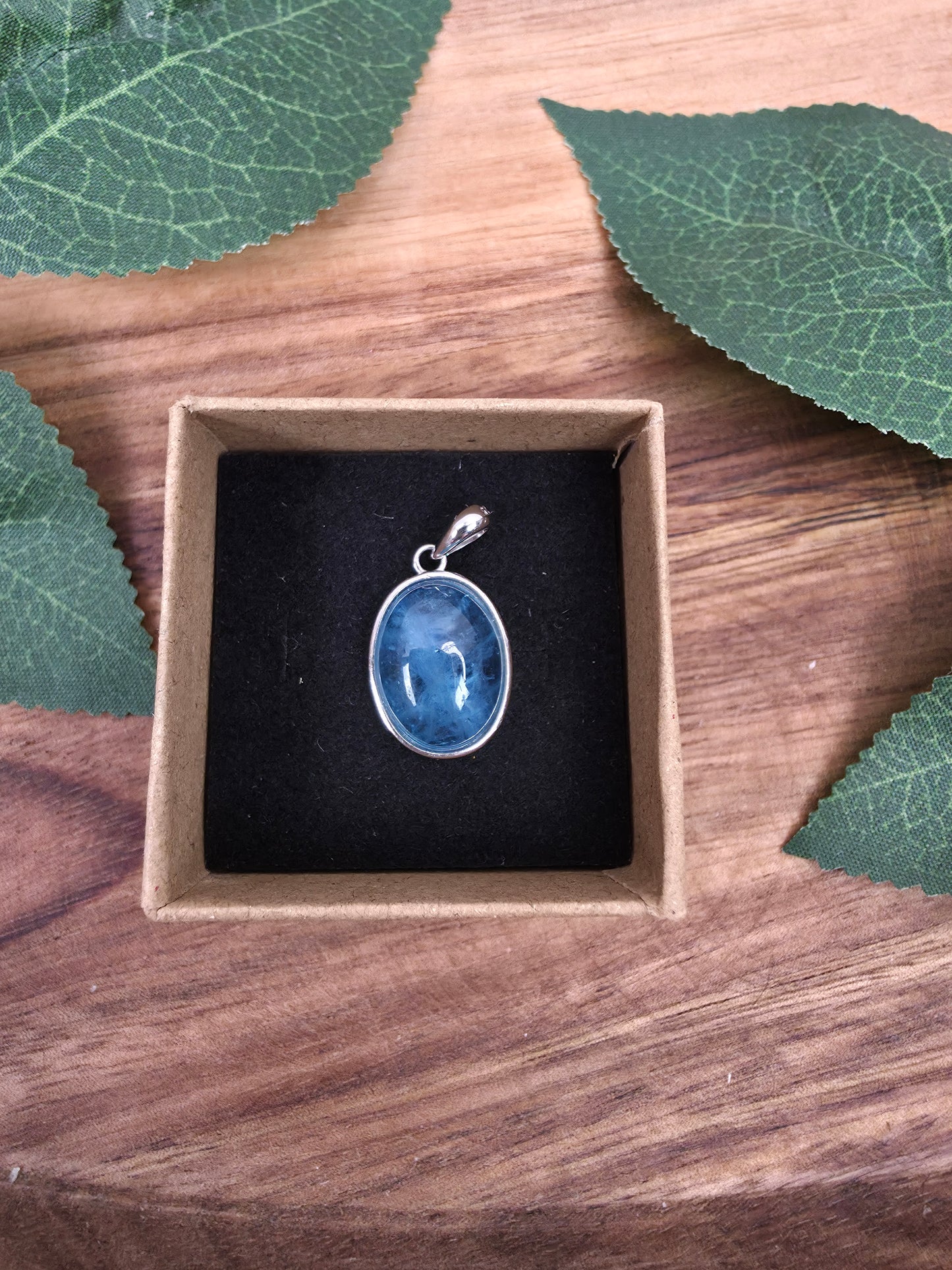 Aquamarin Kettenanhänger Silber (R39)