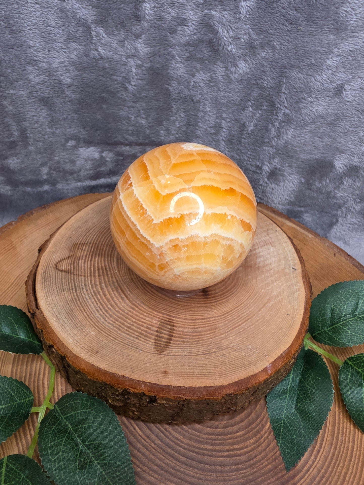 Orangencalcit Kugel (C41)